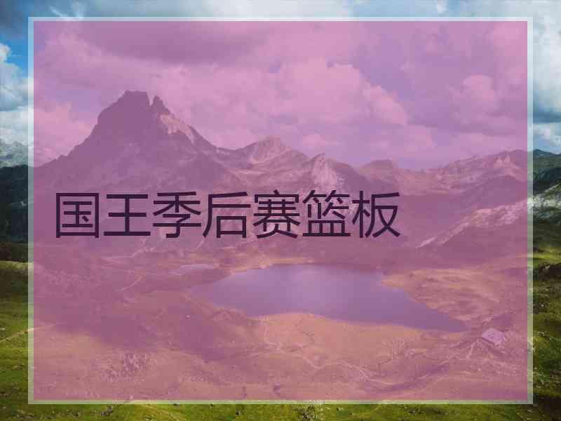 国王季后赛篮板 国王季后赛篮板