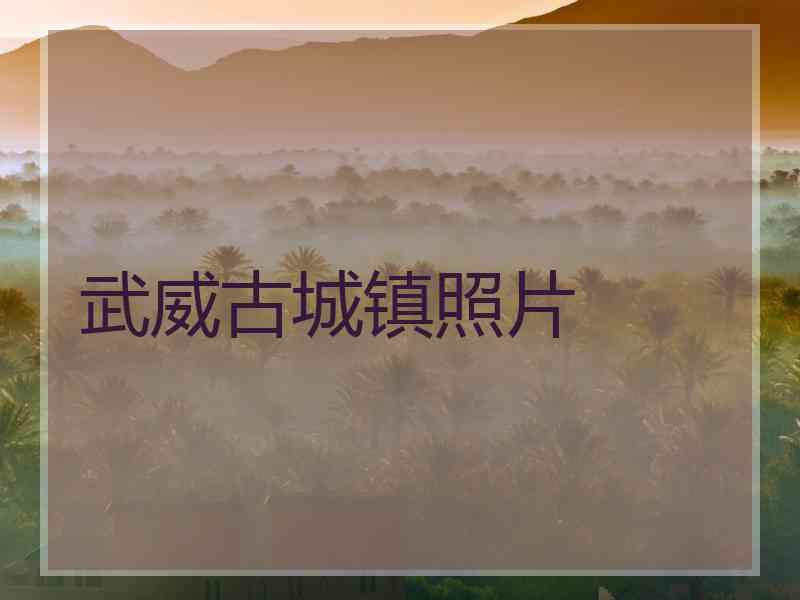 武威古城镇照片 武威古城镇照片