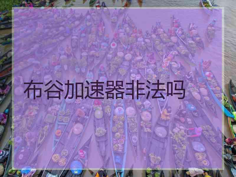 布谷加速器非法吗 布谷加速器非法吗