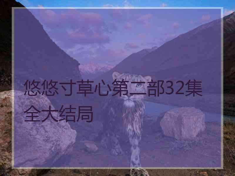 悠悠寸草心第二部32集全大结局 悠悠寸草心第二部32集全大结局