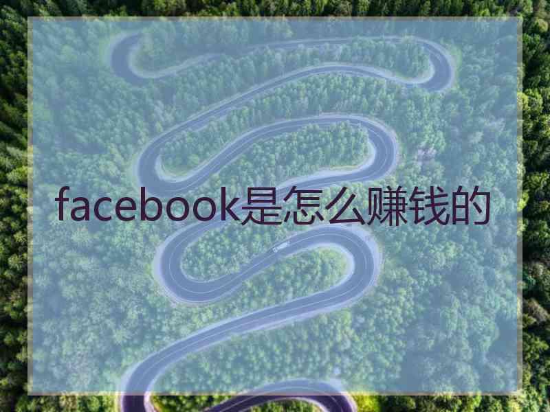 facebook是怎么赚钱的 facebook是怎么赚钱的