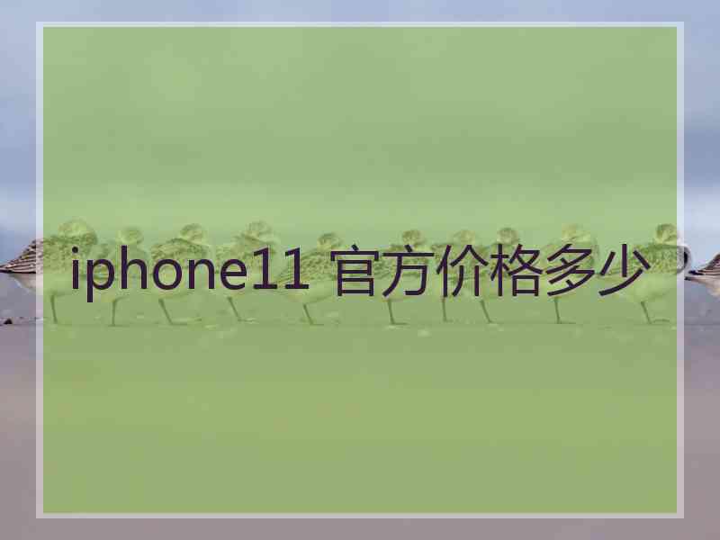 iphone11 官方价格多少 iphone11 官方价格多少
