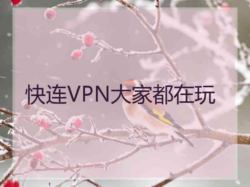 快连VPN大家都在玩 快连VPN大家都在玩
