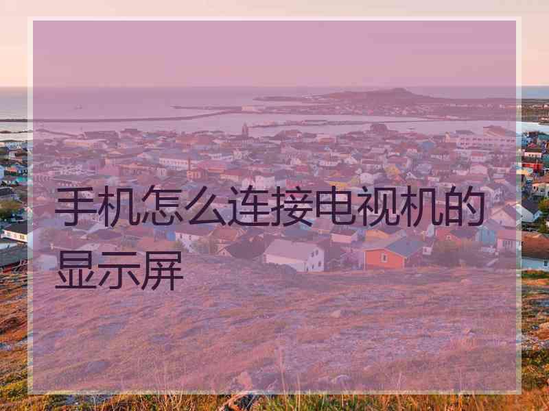 手机怎么连接电视机的显示屏 手机怎么连接电视机的显示屏