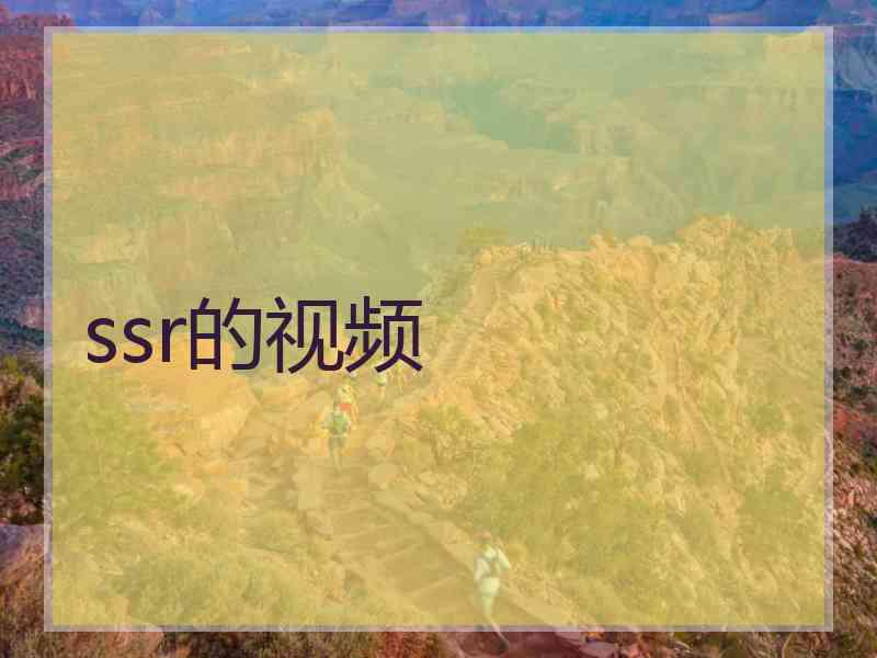ssr的视频 ssr的视频