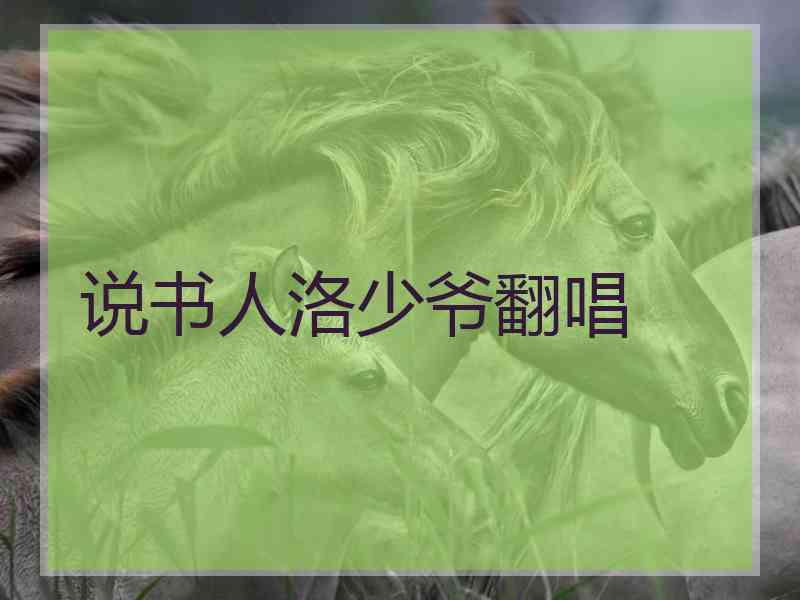 说书人洛少爷翻唱 说书人洛少爷翻唱