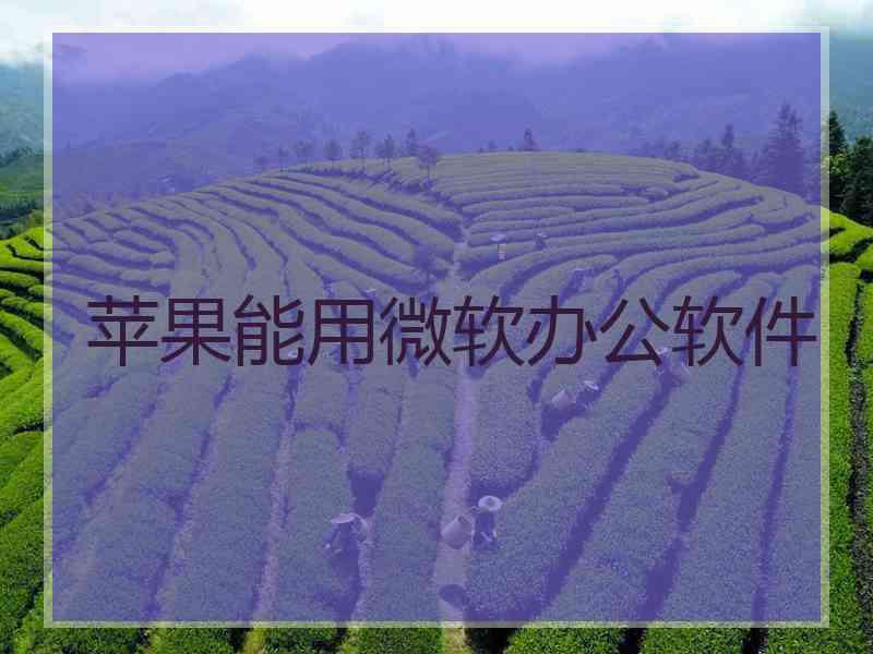 苹果能用微软办公软件 苹果能用微软办公软件