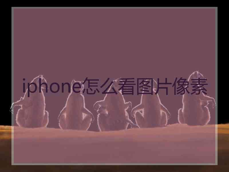 iphone怎么看图片像素 iphone怎么看图片像素