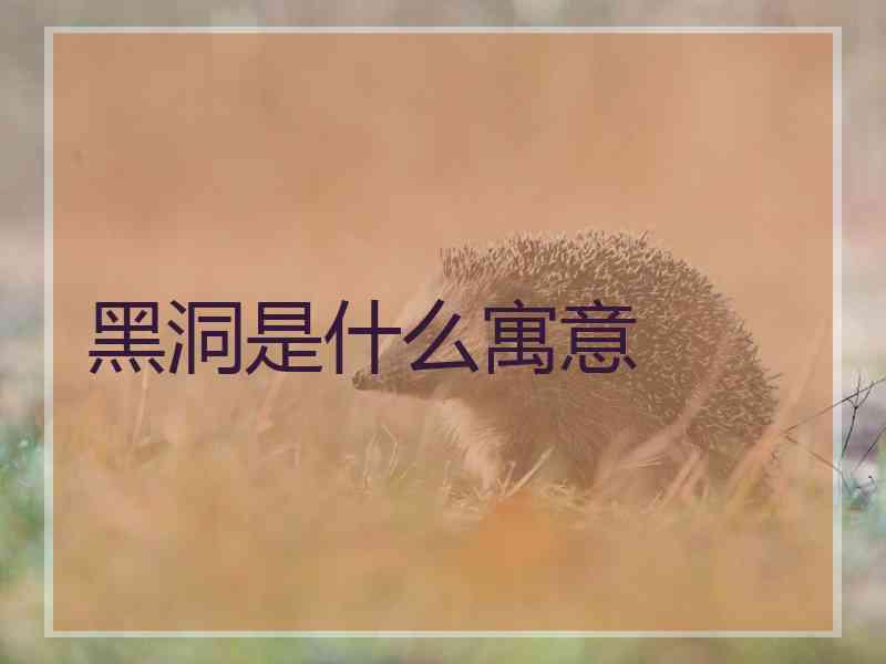 黑洞是什么寓意 黑洞是什么寓意