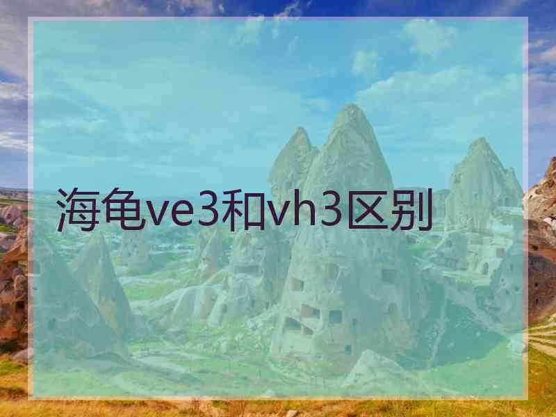 海龟ve3和vh3区别 海龟ve3和vh3区别