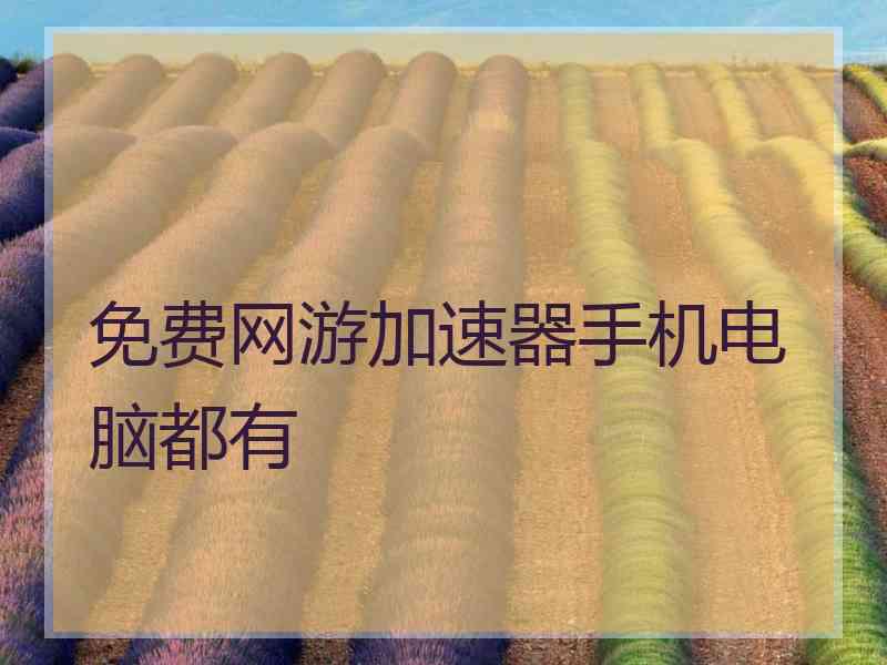 免费网游加速器手机电脑都有 免费网游加速器手机电脑都有