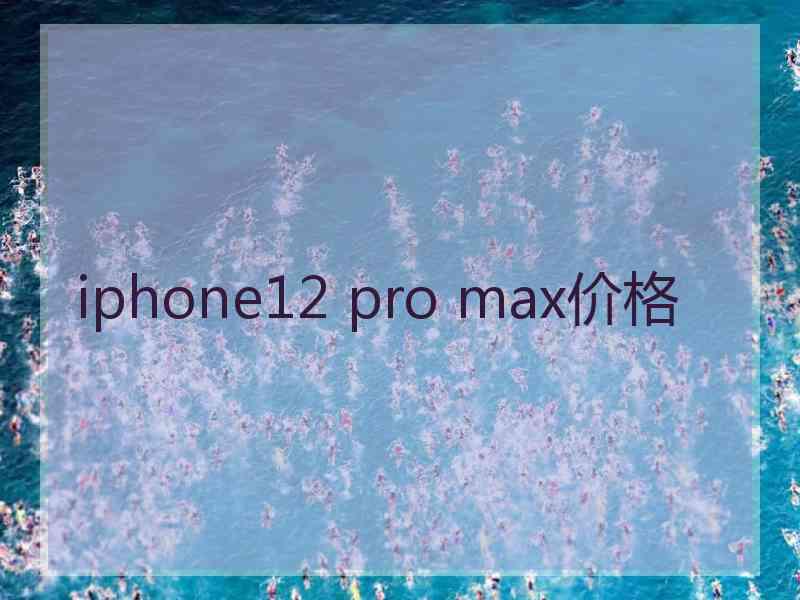 iphone12 pro max价格 iphone12 pro max价格