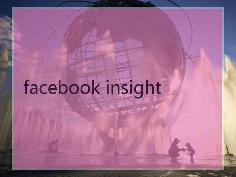 facebook insight facebook insight