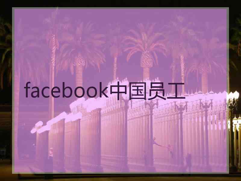 facebook中国员工