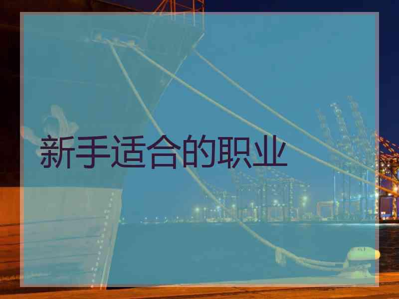 新手适合的职业 新手适合的职业