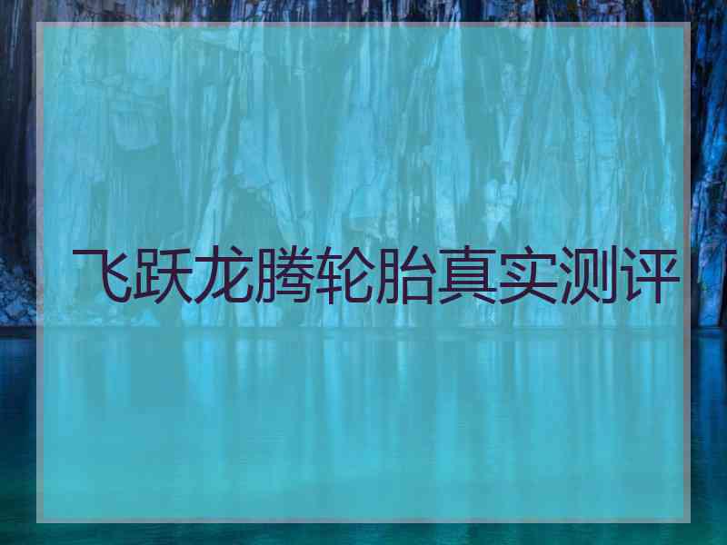 飞跃龙腾轮胎真实测评 飞跃龙腾轮胎真实测评