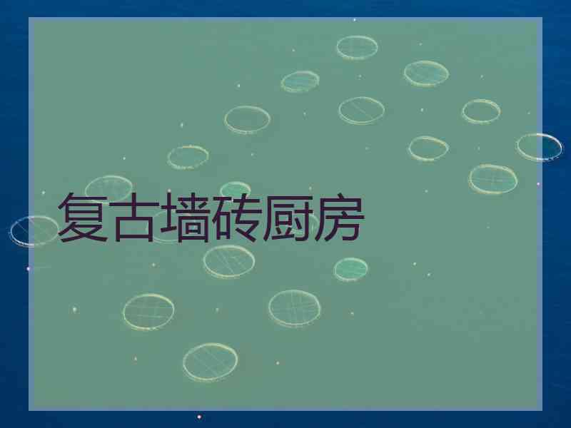 复古墙砖厨房 复古墙砖厨房