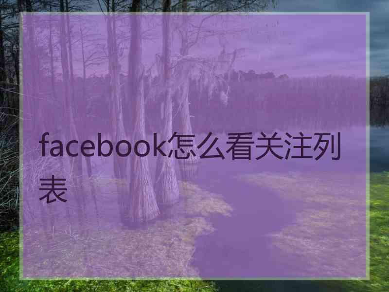 facebook怎么看关注列表 facebook怎么看关注列表