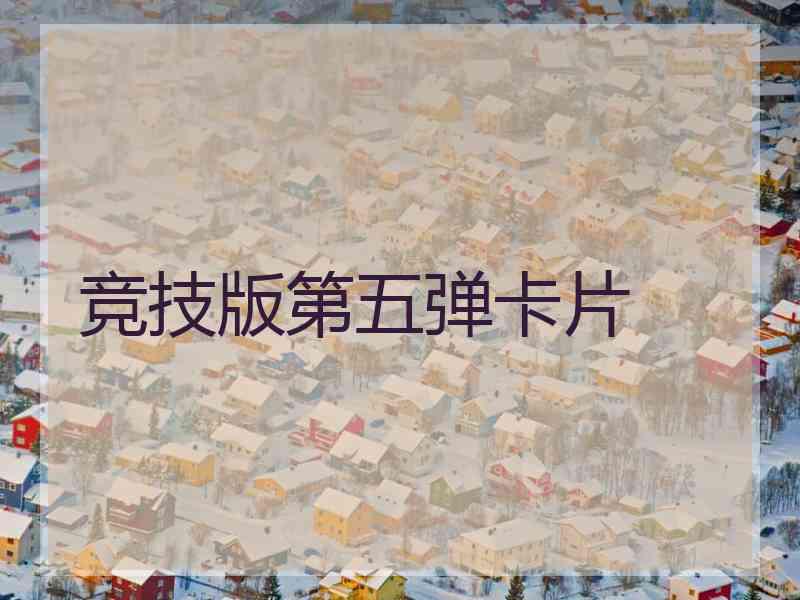 竞技版第五弹卡片 竞技版第五弹卡片