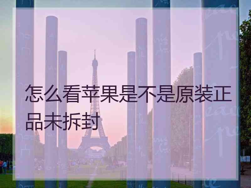 怎么看苹果是不是原装正品未拆封 怎么看苹果是不是原装正品未拆封