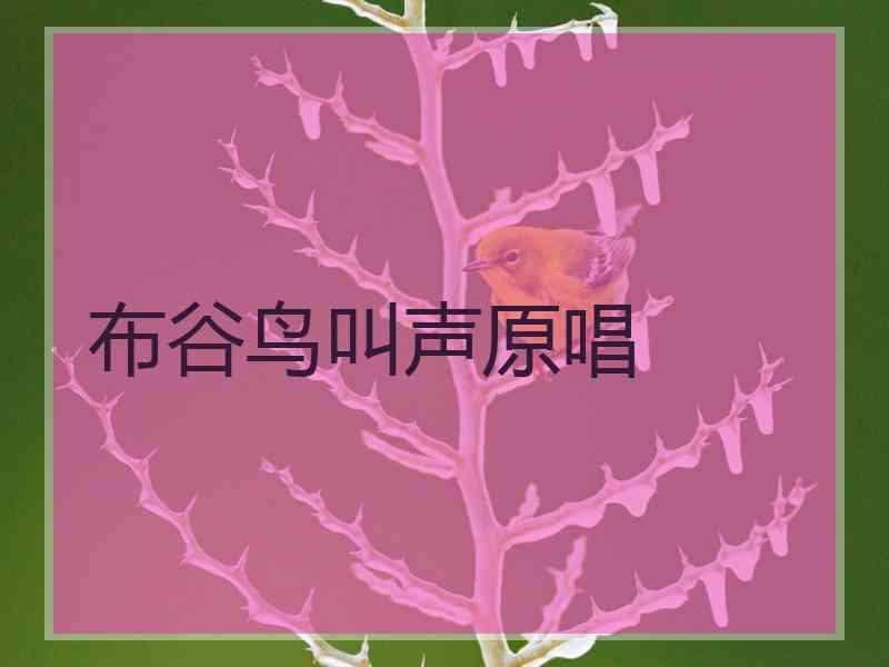 布谷鸟叫声原唱 布谷鸟叫声原唱