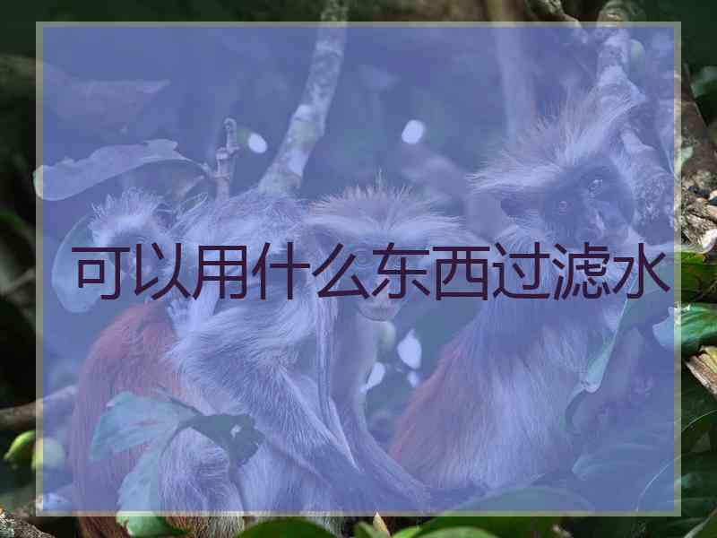 可以用什么东西过滤水 可以用什么东西过滤水