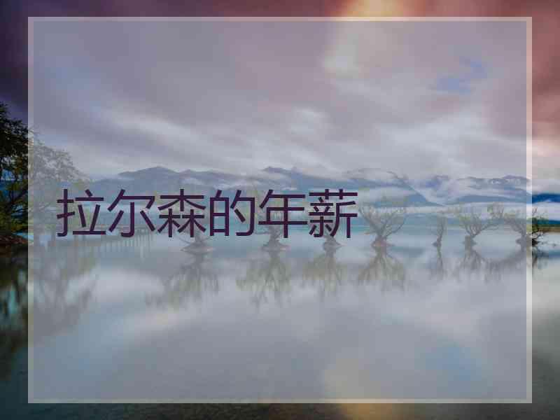 拉尔森的年薪 拉尔森的年薪