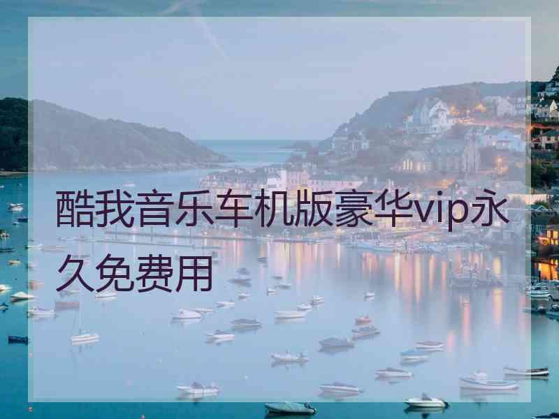 酷我音乐车机版豪华vip永久免费用 酷我音乐车机版豪华vip永久免费用