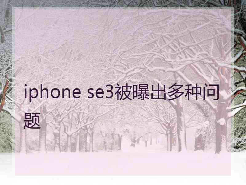 iphone se3被曝出多种问题 iphone se3被曝出多种问题