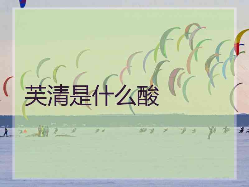 芙清是什么酸 芙清是什么酸