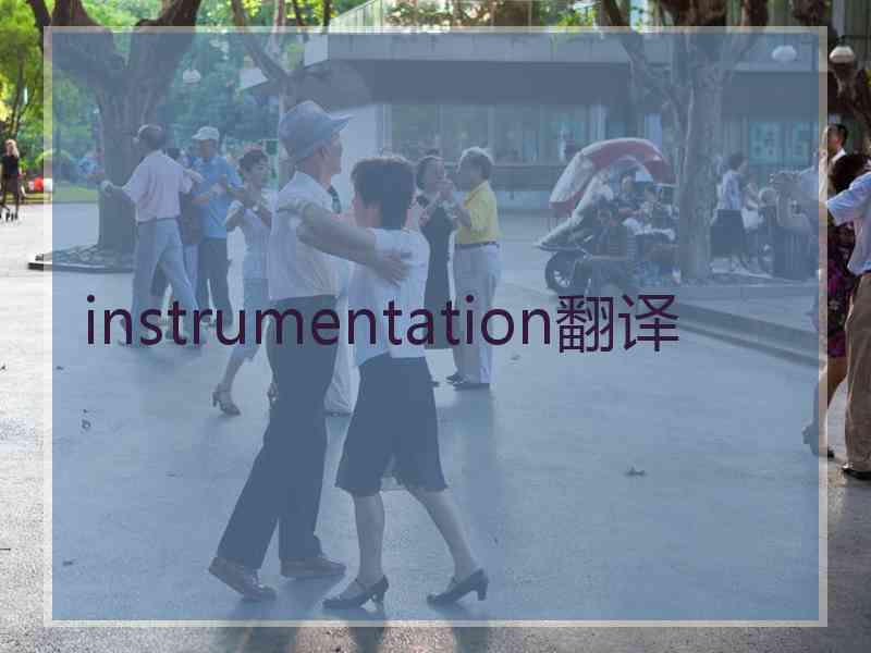 instrumentation翻译 instrumentation翻译