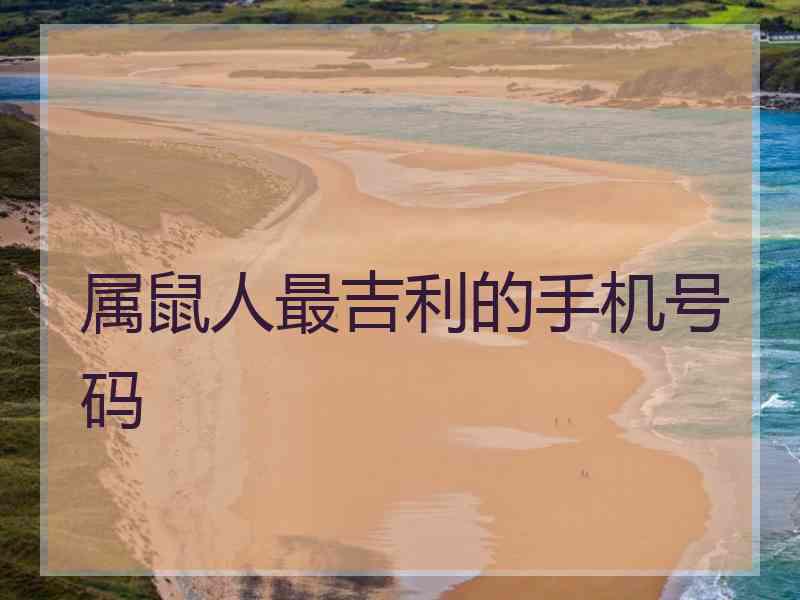 属鼠人最吉利的手机号码 属鼠人最吉利的手机号码