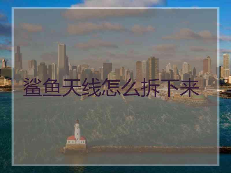 鲨鱼天线怎么拆下来 鲨鱼天线怎么拆下来