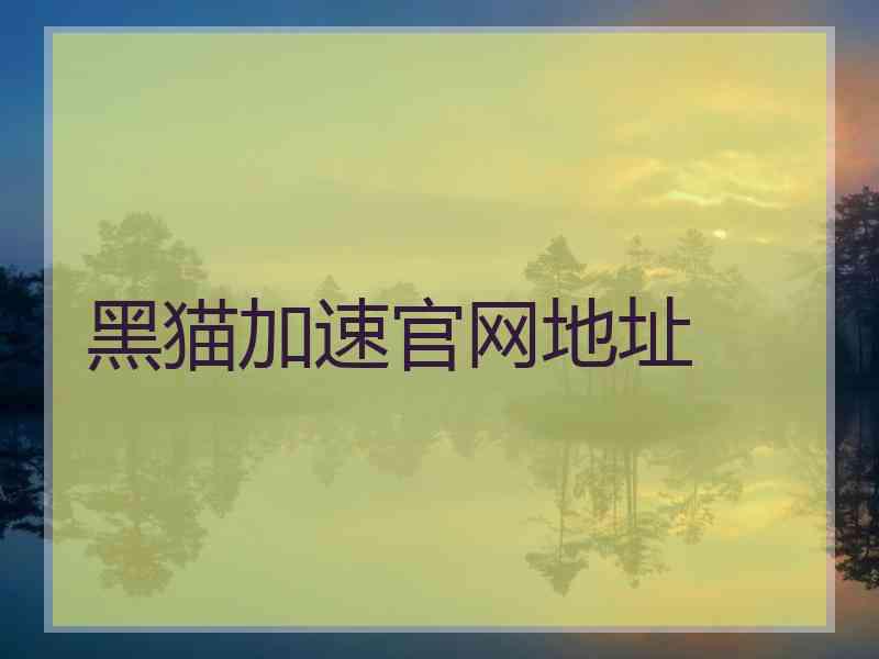 黑猫加速官网地址 黑猫加速官网地址