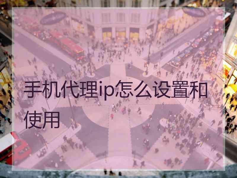 手机代理ip怎么设置和使用 手机代理ip怎么设置和使用