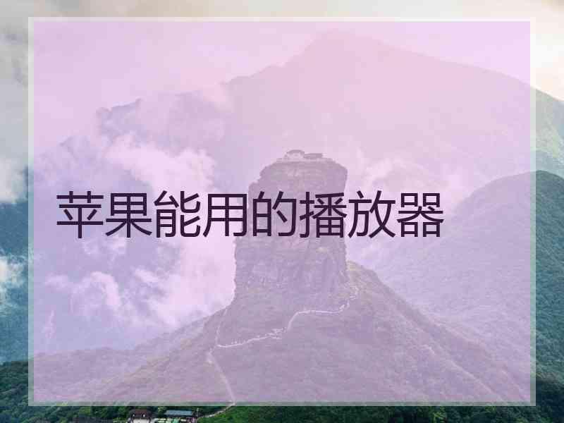 苹果能用的播放器 苹果能用的播放器