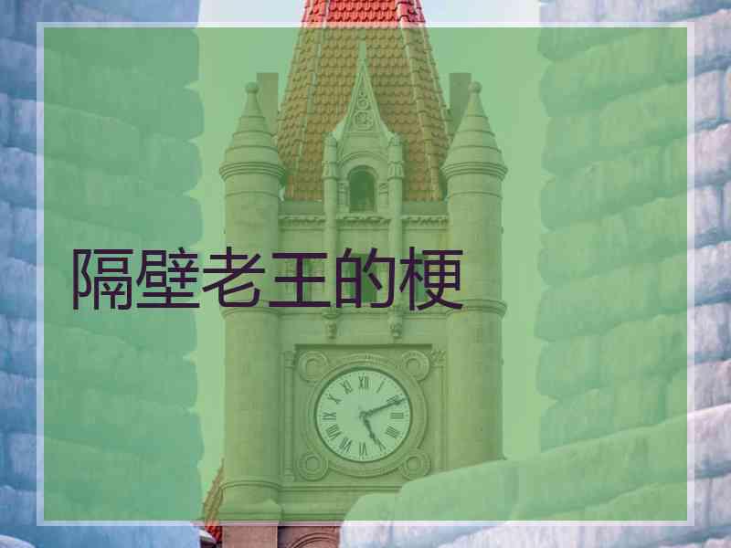 隔壁老王的梗 隔壁老王的梗
