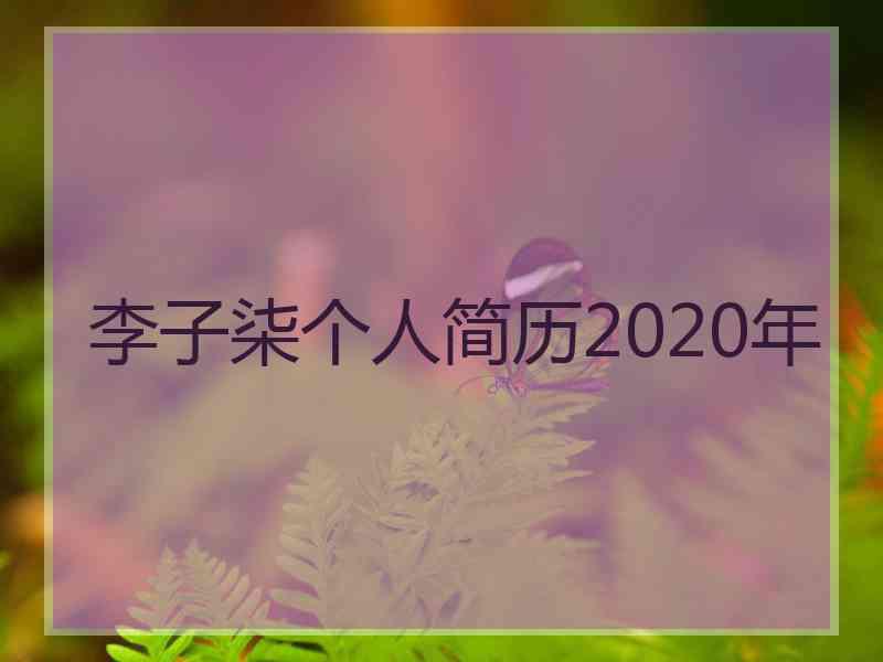 李子柒个人简历2020年 李子柒个人简历2020年