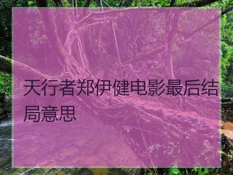 天行者郑伊健电影最后结局意思 天行者郑伊健电影最后结局意思