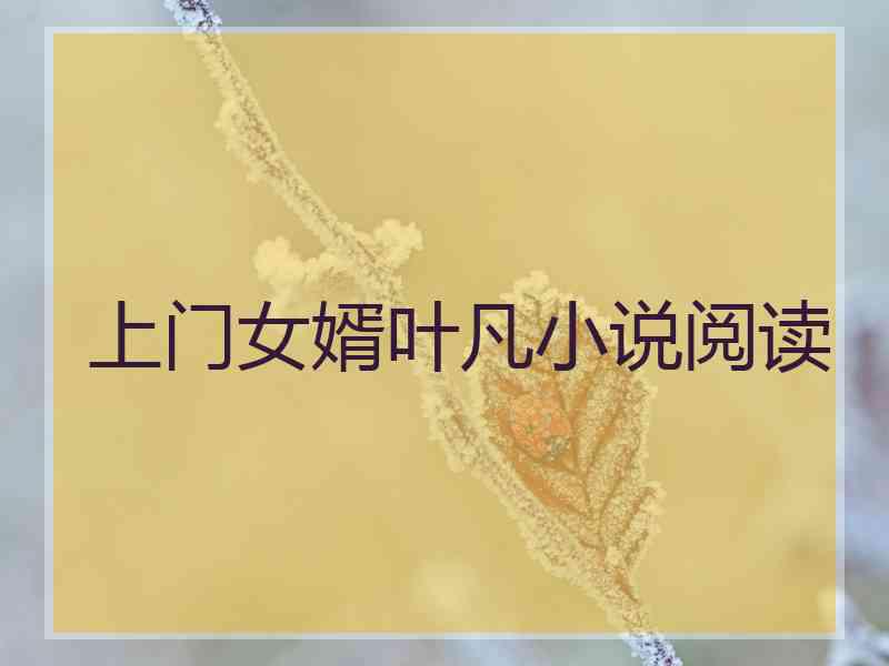 上门女婿叶凡小说阅读 上门女婿叶凡小说阅读