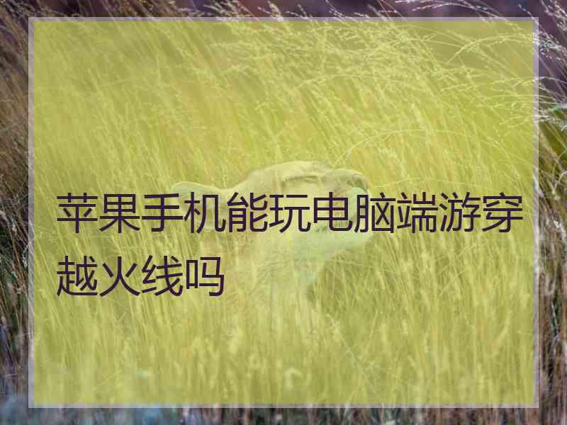 苹果手机能玩电脑端游穿越火线吗 苹果手机能玩电脑端游穿越火线吗