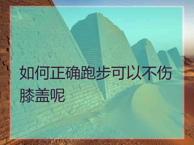 如何正确跑步可以不伤膝盖呢 如何正确跑步可以不伤膝盖呢