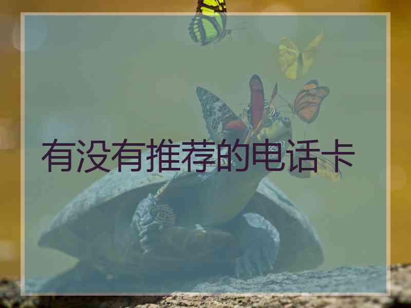 有没有推荐的电话卡 有没有推荐的电话卡