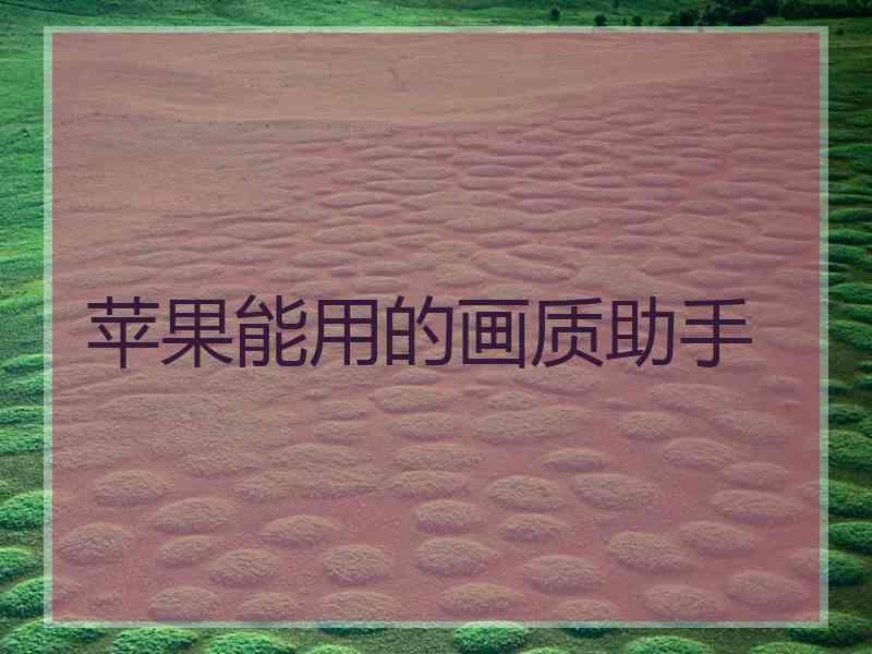 苹果能用的画质助手 苹果能用的画质助手