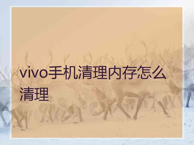 vivo手机清理内存怎么清理 vivo手机清理内存怎么清理