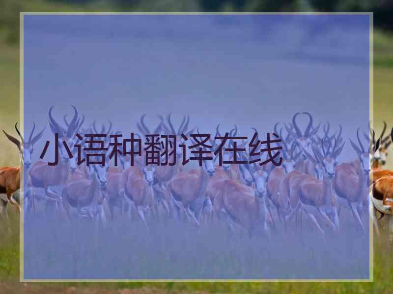 小语种翻译在线 小语种翻译在线