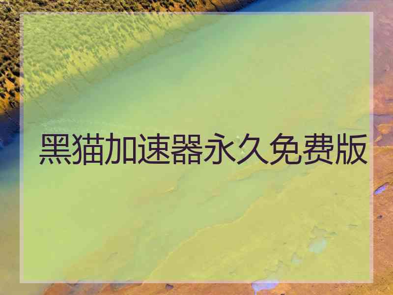 黑猫加速器永久免费版 黑猫加速器永久免费版