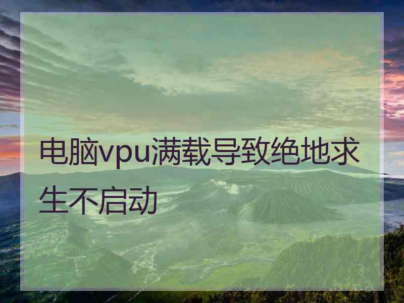 电脑vpu满载导致绝地求生不启动 电脑vpu满载导致绝地求生不启动