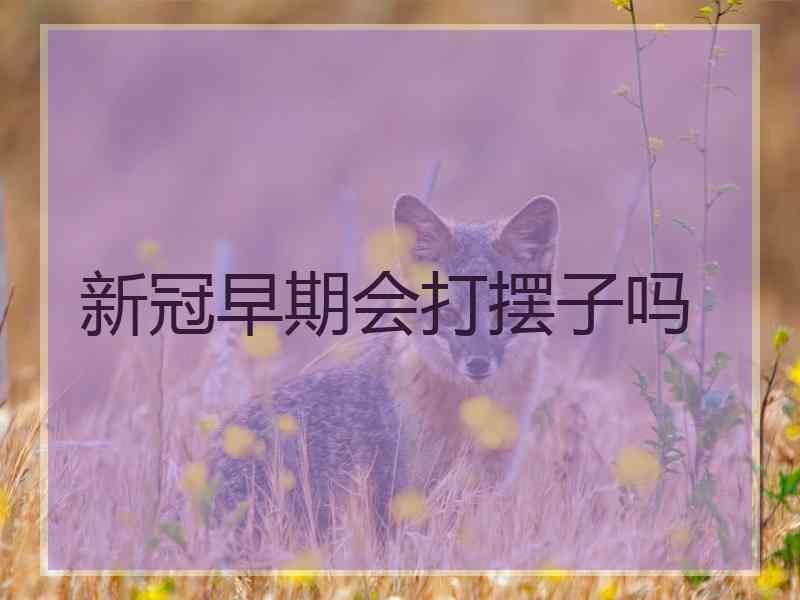 新冠早期会打摆子吗 新冠早期会打摆子吗