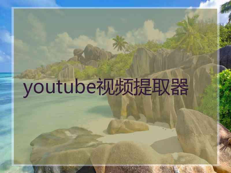 youtube视频提取器 youtube视频提取器